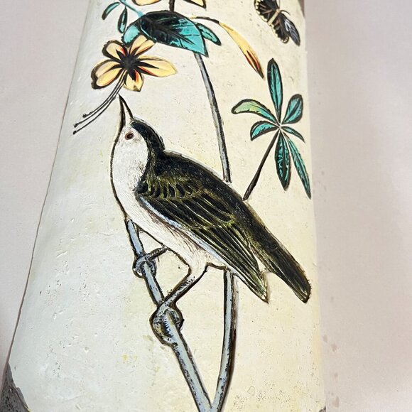 Handcrafted Bird & Butterfly Ceramic Wall Sconce‎ - Picture 2 of 5